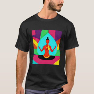 Camiseta Garota de Ioga Salutação Solar Feminina Meditação