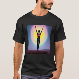 Camiseta Garota de Ioga Saudação Solar Feminina Meditação C
