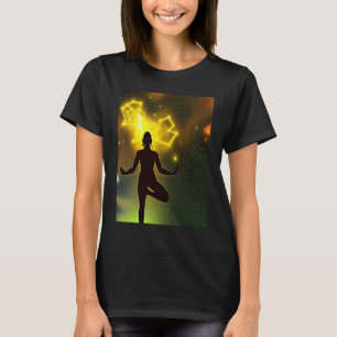 Camiseta Garota de Ioga Saudação Solar Feminina Meditação C