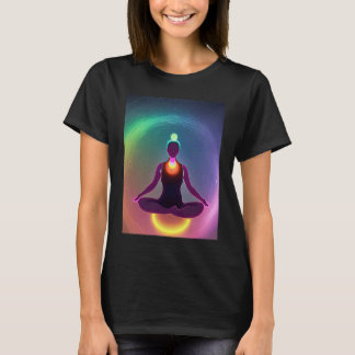 Camiseta Garota de Ioga Saudação Solar Feminina Meditação C