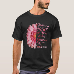 Camiseta Garota De Janeiro De 1950 72 Anos Aniversário De 