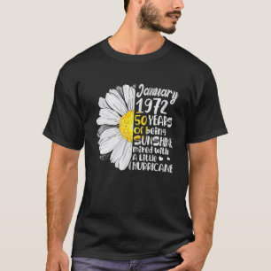 Camiseta Garota De Janeiro De 1972 50 Anos Aniversário De