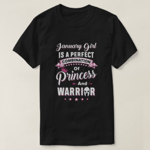 Camiseta Garota de janeiro é o aniversário perfeito da pr
