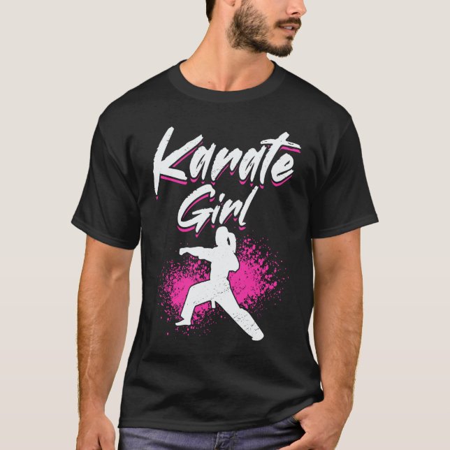 Camiseta Garota de Karatê Clássico Karatê (Frente)
