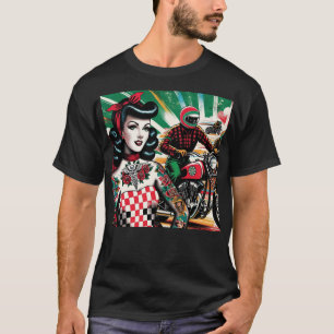 Camiseta Garota de Motocicleta