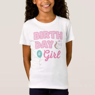 Camiseta Garota de Nascimento de Gato do Unicórnio Adicio