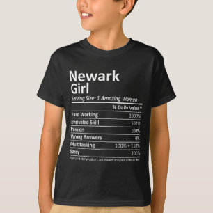 Camiseta Garota de Newark Nj Nova Jersey Cidade Engraçada C