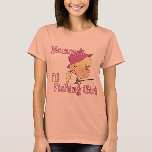 Camiseta Garota de Pesca mamãe (Frente)