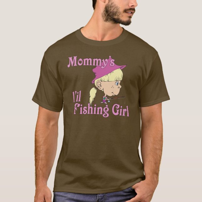 Camiseta Garota de Pesca mamãe (Frente)