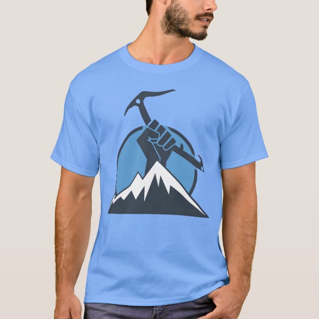 Camiseta Garota de poder de escalada no gelo (Frente)