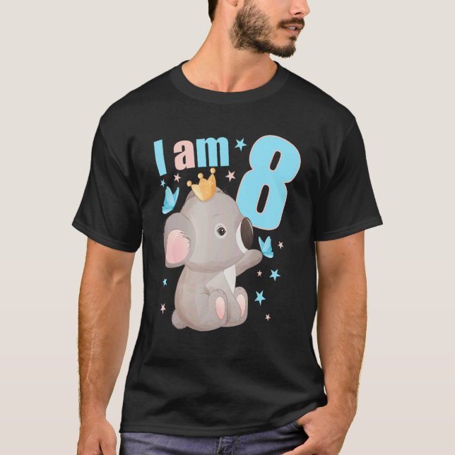 Camiseta Garota de roupas de aniversário de 8 anos Koala (Frente)