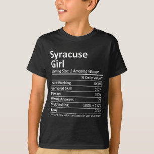 Camiseta Garota de Syracuse Ny Estado de Nova York Cidade E