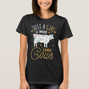 Camiseta Garota De Vaca Só Uma Garota Que Ama A Criação De 
