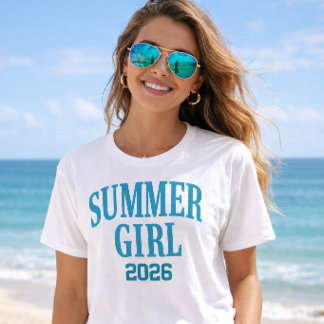 Camiseta Garota de Verão 2026 Moda Tendência 