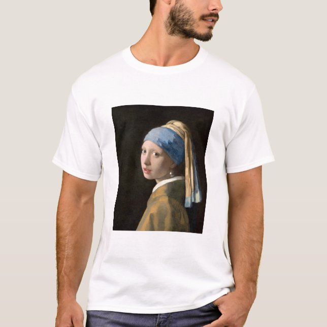 Camiseta Garota de Vermeer com Pérolas (Frente)