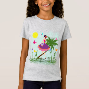 Camiseta Garota de vestido roxo