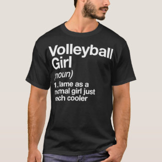Camiseta Garota de Voleibol Definição Engraçada Esportes Sa