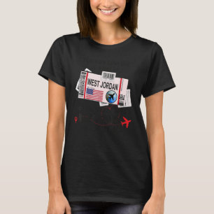 Camiseta Garota de West Jordan Cartão de Embarque de West