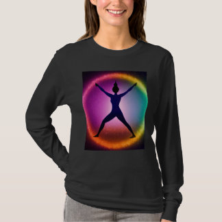 Camiseta Garota de Yoga Salutação Solar Feminina Meditação