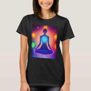 Camiseta Garota de Yoga Saudação Solar Feminina Meditação C