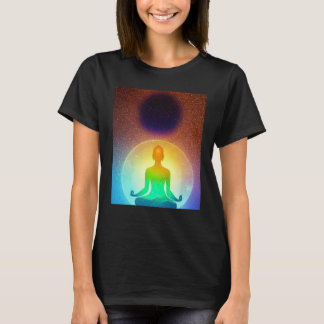 Camiseta Garota de Yoga Saudação Solar Feminina Meditação C