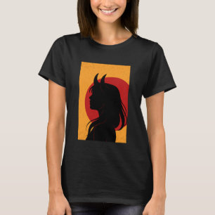 Camiseta Garota Demônio Halloween Goth Gótico Temporada Ass