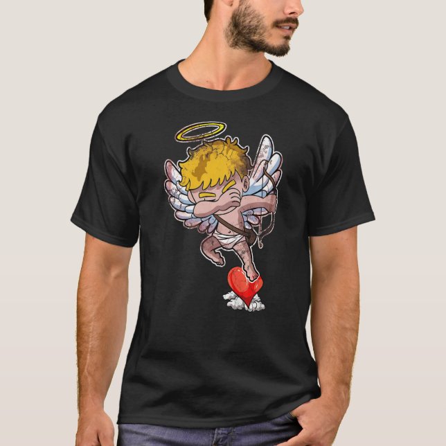 Camiseta Garota Dia de os namorados Cupido Menino Bonito (Frente)
