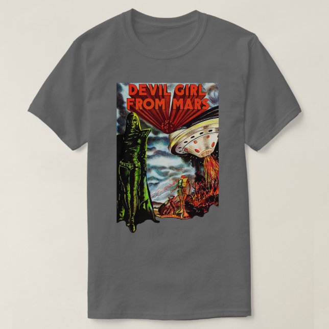 Camiseta Garota Diaba De Marte Cult Clássica Horror Arte Fã (Frente do Design)
