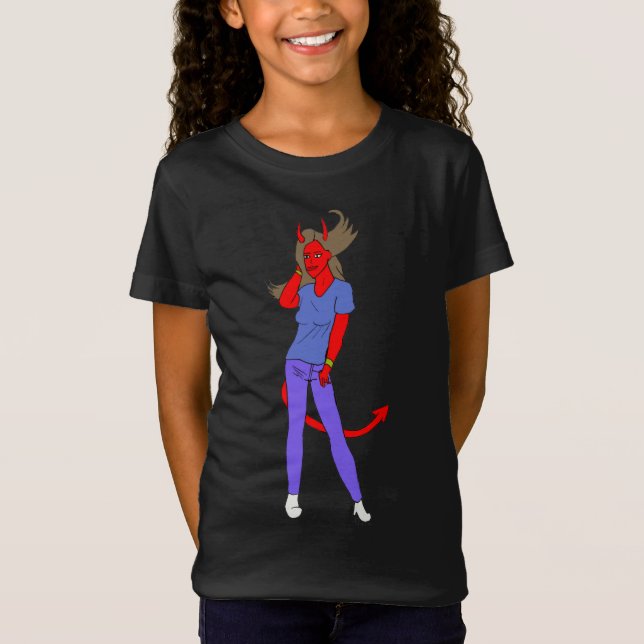 Camiseta garota diabo   (Frente)