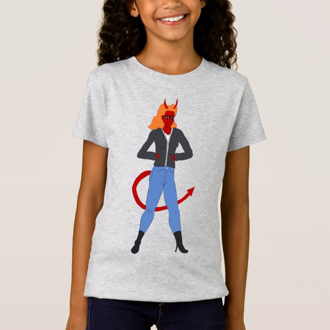 Camiseta garota diabo     (Frente)