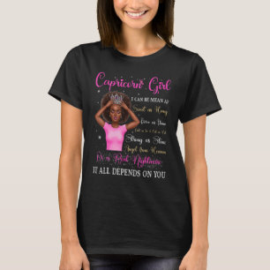 Camiseta Garota do Capricórnio Rainha Negra Zodiac Aniversá