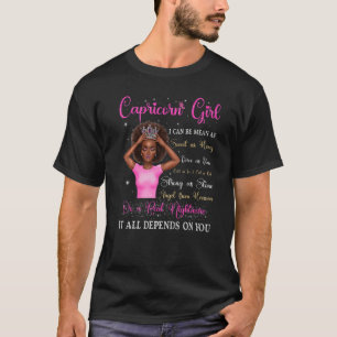 Camiseta Garota do Capricórnio Rainha Negra Zodiac Aniversá