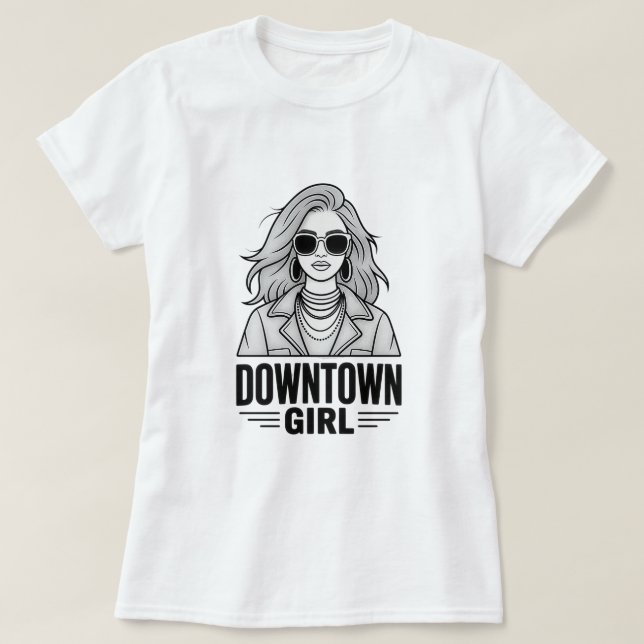 Camiseta Garota do Centro da Cidade (Frente do Design)
