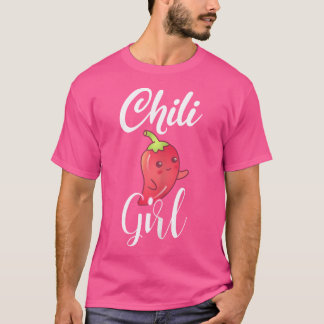 Camiseta Garota do Chili Garotas Engraçadas Pimentas Comida