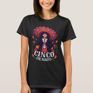 Camiseta Garota do Cinco De Mayo Festa Mexicana 5 De Maio F