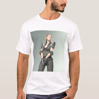Camiseta Garota do Exército 3 - Impressão Artística