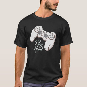 Camiseta Garota do jogo de controle de jogos de Duro do Dur