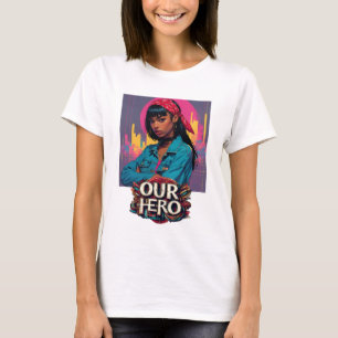 Camiseta Garota do Lenço Vermelho Nossa Heroína Concerto de