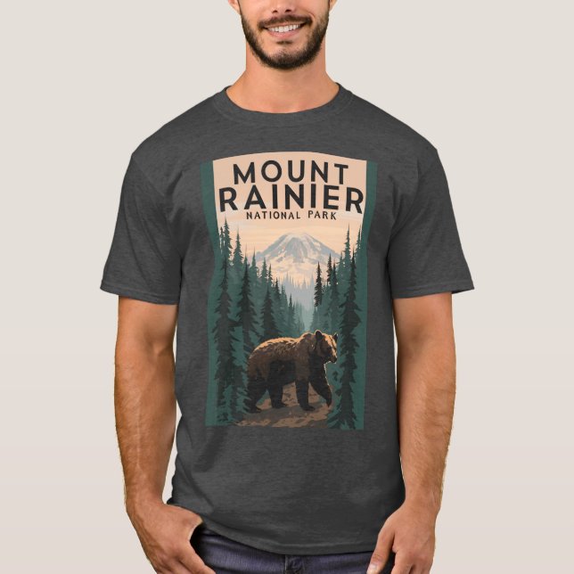 Camiseta Garota do Parque Nacional Mount Rainier (Frente)