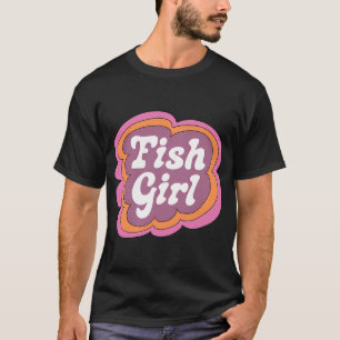 Camiseta Garota do Peixe (Roxo sobre Rosa)