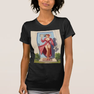 Camiseta Garota do Pin-Up do Jornal da Manhã