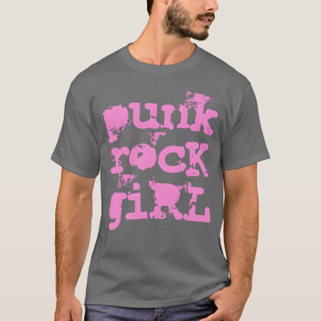 Camiseta Garota do Punk Rock engraçada (Frente)