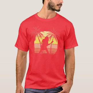Camiseta Garota do Rock com Violão Verão Pôr do Sol 80s Pal