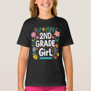 Camiseta Garota do segundo de 2º ano de volta à escola