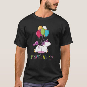 Camiseta Garota doida de 6 anos adolescente Balão Unicórnio
