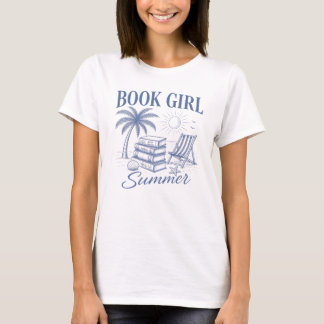 Camiseta Garota dos Livros Leitura de Verão Vintage