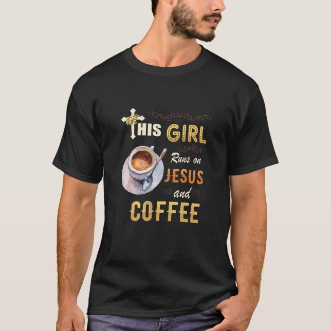 Camiseta Garota Engraçada Com Água Presente Corre Em Jesus  (Frente)