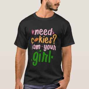 Camiseta Garota Escoteira Biscoito Engraçado, Preciso de Bi