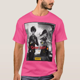Camiseta Garota estética de anime falsa sénior 2024