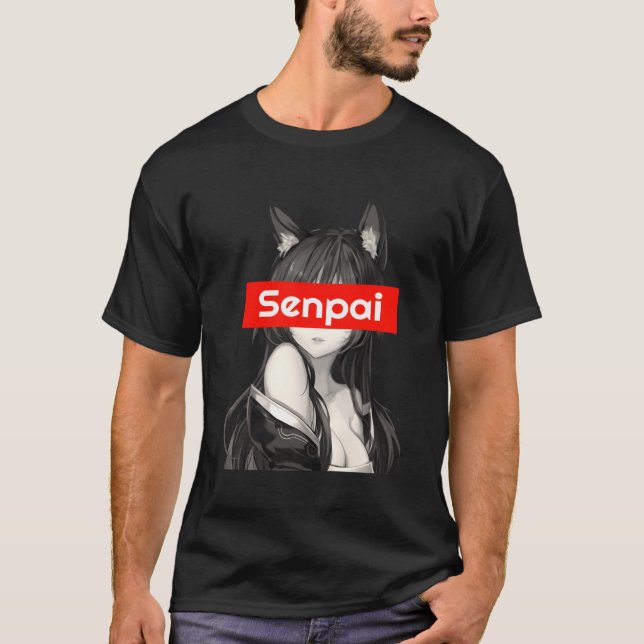 Camiseta Garota estética de anime voa de gato sexy japonês (Frente)